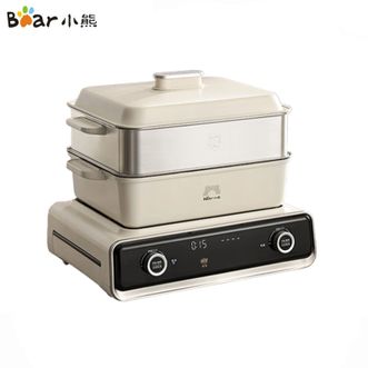 小熊/Bear  电火锅N22P3 专用锅 折叠多功能锅电蒸锅多用途烤涮一体家用料理小熊叠叠锅3.0鸳鸯锅