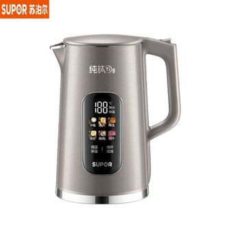 苏泊尔（SUPOR）  电水壶SW-17S65T 纯钛一体无缝内胆 烧水壶1.7L家用电热水壶 煮茶壶 彩钢外壳双层隔热防烫