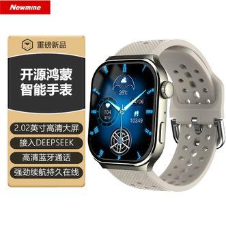 纽曼（Newmine）  鸿蒙系统AI智能运动手表蓝牙通话血氧心率压力健康监测离线支付 白色