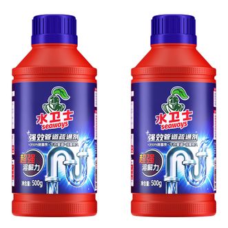 水卫仕/SEAWAYS  管道疏通剂管道强力疏通剂（轻松解决管道堵塞） 500g  2瓶装  cjsws41126-ZS