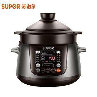 苏泊尔/Supor  电炖锅4L容量电炖盅家用炖锅炖汤养生煮粥煲汤锅智能预约电砂锅炖汤电炖锅
