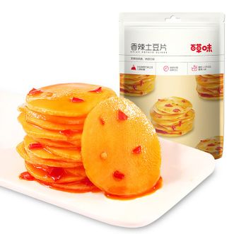 百草味 香辣土豆片210g*6袋 开袋即食独立包装 下饭菜零食马铃薯土豆片