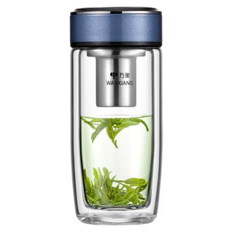 万象（WANXIANG）   双层玻璃杯泡茶杯喝水杯子255ml