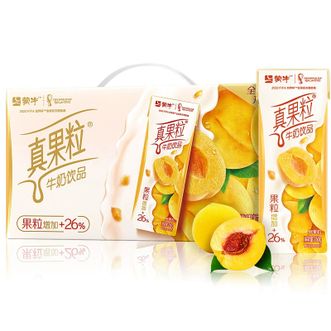 蒙牛  真果粒牛奶饮品【黄桃果粒】250g*12盒/箱