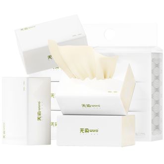 无染/wuro  本色抽取式纸面巾单提（6包装）WR010-1