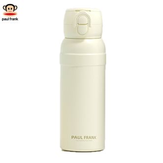 大嘴猴/PaulFrank  高颜值弹跳保温水杯 直饮吸管双饮设计 一键开盖持久保温 白色