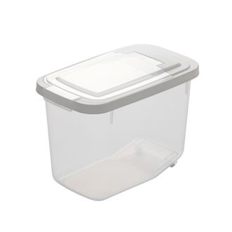 茶花（CHAHUA）  米纳翻盖米桶L  012001  10L 白色  带轮