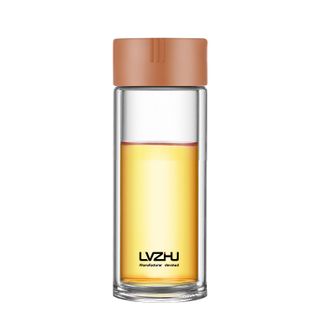 绿珠lvzhu 便携双层玻璃防烫水杯280ml B795A