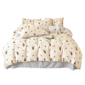 金号  A类100%纯棉三件套 被套150*200cm 玩趣熊