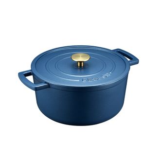 德世朗（DESLON）  珐琅锅家用铸铁锅汤锅24cm不粘锅煲汤炖锅-蓝色DFST128B