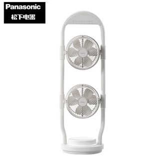 松下/Panasonic  空气循环扇家用语音电风扇轻音大风力立式落地扇空调循环扇遥控换气扇白F-CA1701C-W