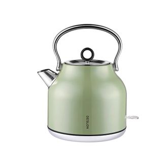 德世朗  恒温电热水壶 大容量家用复古电水壶 煮茶开水壶 二代复古绿 1.7L烧水壶 DDQ-SH205-GN