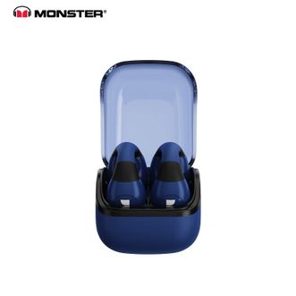魔声  （Monster）XKT29 魅影蓝 蓝牙耳机耳夹式骨传导概念不入耳无线跑步运动听音乐hifi级高音质随身便携适用于华为OPPO 【无感延迟/立体音效】