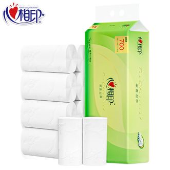 心相印卷纸【茶语丝享系列4层70克*10卷】卫生纸家用厕纸无芯卷纸纸巾