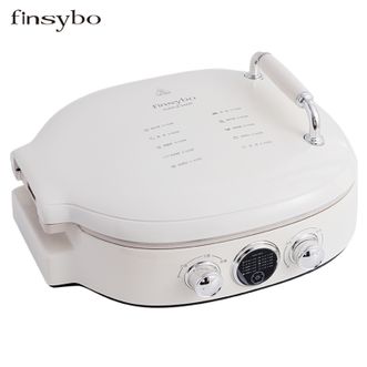 finsybo  电饼铛电烤炉双面加热煎烤机电烤盘 煎饼烙饼三明治烹饪早餐机家用厨房电器烤盘煎烤盘电煎锅F-EBP01A（狄拉夫）白色