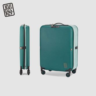 多一/JOLLYING   折叠行李箱拉杆箱 小型伸缩旅行箱加厚PC箱壳20寸 凉瓜绿