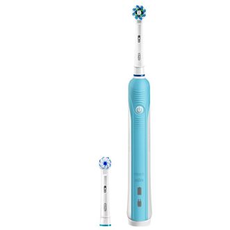 博朗（BRAUN）欧乐B（Oral-B） 3D智能电动牙刷线下同款成人充电式情侣款天空蓝 PRO 600