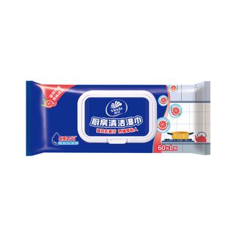 维达  厨房湿巾48片厨房湿巾超大加厚一片去油去污厨房纸（新旧包装随机发货）