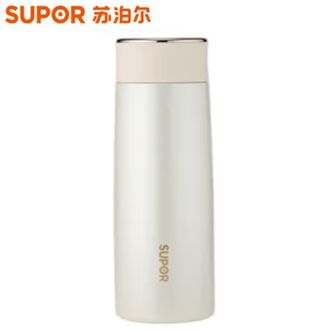 苏泊尔   办公商务男女士不锈钢 智能显温保温杯智晓系列 KC43HW10 晶石白（SUPOR）
