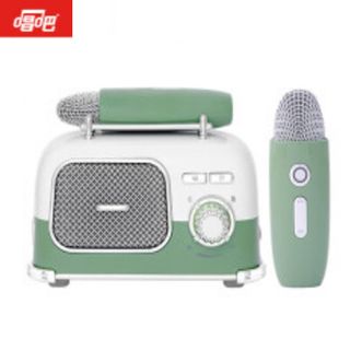 唱吧  迷你K歌音箱叮叮巴士L2【若竹绿双麦】 音箱麦克风  蓝牙无线 户外k歌 儿童家庭ktv 生日礼物