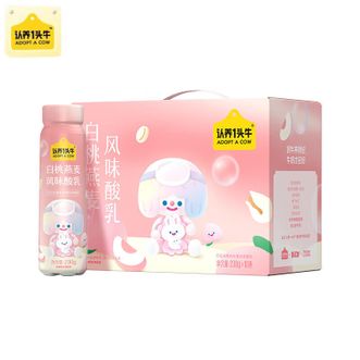 认养一头牛ADOPT A COW  白桃燕麦味酸奶230*10一提装