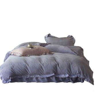 好眠好梦  云柔晓逸牛奶绒床品四件套 SX-5JT2007