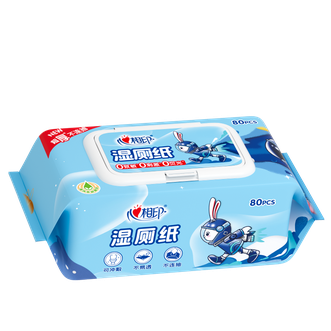 心相印 小飞兔湿厕纸系列80片装湿巾加大加厚-XSD080 心相印 小飞兔湿厕纸系列80片装湿巾加大加厚-XSD080