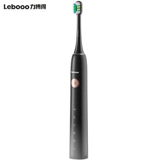 力博得/Lebooo  声波电动牙刷 自动感应降频全身防水持久续航口腔护理震动细软刷毛杜邦刷丝洁牙护牙洁牙器-星芒Pro黑色