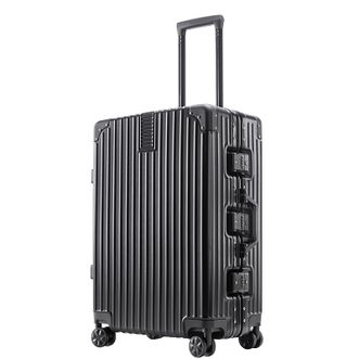 皮尔卡丹/Pierre Cardin  32英寸铝框行李箱大容量拉杆箱男女旅行箱托运箱