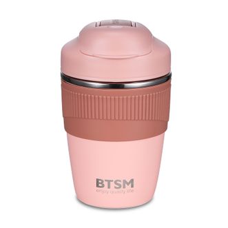 BTSM  保温杯咖啡杯350ml便携简约随行水杯BTB-1712粉色、蓝色随机发货