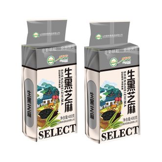 鹤来香/HELAIXIANG  生黑芝麻粒粒饱满400g*2袋