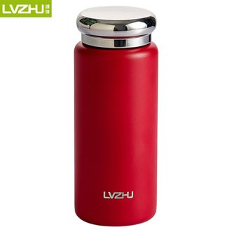 绿珠（lvzhu）   随手保温杯180mL 高颜值水杯迷你口袋保温杯便携随行杯子 红色