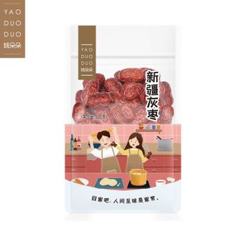 姚朵朵YAO DUO DUO  灰枣 500g/袋 新疆特产若羌灰枣 新货干果零食煮粥 开袋即食红枣 果蜜饯泡茶煲汤做馅料香甜大枣