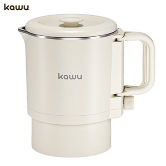 卡屋/KAWU  便携式烧水壶电水壶折叠不锈钢水壶烧水杯旅行出差家用水壶养生冲奶电热水壶火锅学生泡面杯0.8L