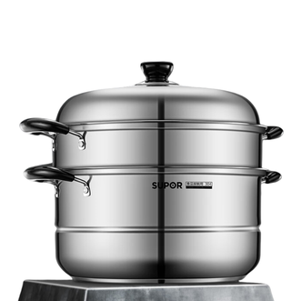 苏泊尔/Supor  大号蒸鱼锅双层大蒸锅二层加厚 直径 30cm