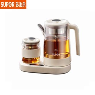 苏泊尔（SUPOR）  煮茶器SW-10C15 养生壶套装1L 多功能煮茶壶 电热水壶保温烧水壶3004不锈钢花茶