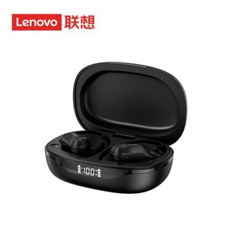 联想（Lenovo）  thinkplus LP75 黑色【2024专业运动款】真无线蓝牙运动挂耳式降噪跑步骑行入耳式防水夹耳骨传导概念
