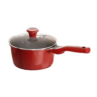红厨  钛陶瓷小奶锅平底不粘锅无涂层婴儿辅食锅煮泡面热汤奶锅18cm 【升级钛陶 告别涂层】红色 RNA18RE24-RZ