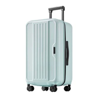 银座  拉杆箱女拉链大容量男旅行箱密码皮箱万向轮26寸万能箱蓝