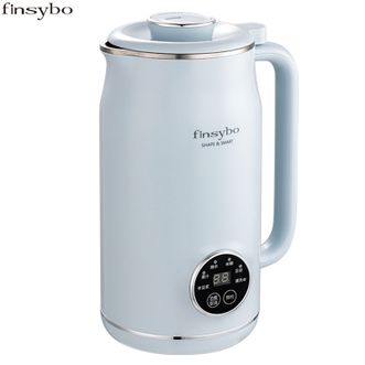 finsybo  600ml破壁豆浆机 家用多功能免过滤预约料理机果蔬汁榨汁机果汁机早餐机米糊辅食机养生壶搅拌机破壁机F-DJ06A（比克）天空蓝