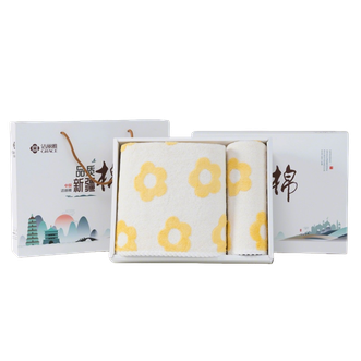 洁丽雅/Grace  花漾系列一条浴巾一条面巾盒装 花漾系列-5