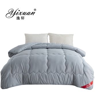 逸轩/yixuan  磨毛压花冬被春秋被宾馆酒店被子被芯-蓝灰-180*220cm（单被子4斤）