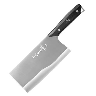 十八子作  锦锐斩切刀  复合钢材刀具碳化木柄菜刀  SL2322-AB