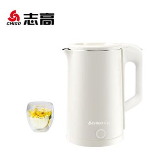 志高/Chigo  电水壶烧水壶1.8L大容量电热水壶双层防烫自动断电家用烧水开水壶不锈钢  电水壶 DC-A18F