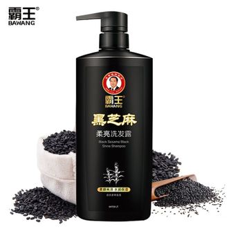 霸王/Bawang  洗发水黑芝麻黑亮洗发露洗发液 柔顺保湿滋润控油 男女士通用 黑芝麻柔亮洗发露750ml
