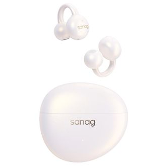 赛那/sanag  S7S AI骨传导耳机概念耳夹开放式无线不入耳运动耳机跑步通话降噪蓝牙耳机会议纪要 适用于华为苹果 白