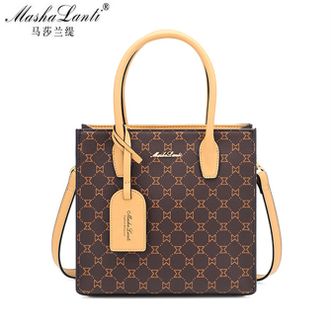 马莎兰缇/MashaLanti  复古撞色托特包高级感大容量轻便出行女士手提斜挎包M022406C30245J