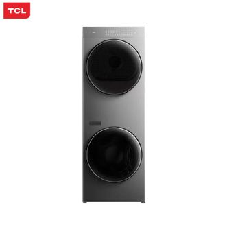 TCL  双子舱T10洗烘护集成机一体式洗烘套装超薄全嵌洗烘双重除菌10KG滚筒+10KG热泵烘干机GH200T10-S极地灰