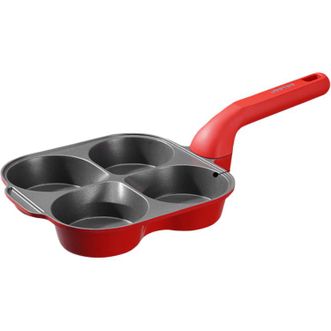 Jeetee  吉特新年限定款有钛陶瓷蛋堡锅平底不粘煎锅家用四孔煎蛋锅