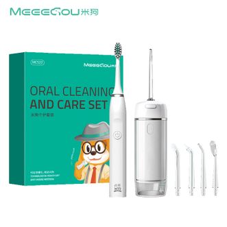 米狗（meeegou）  电动牙刷+冲牙器 个人护理套装智能冲压科学护齿MC522绿色套装
